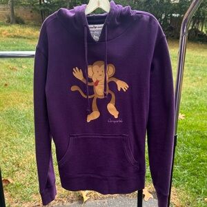 Aeropostale Purple Hoodie with Monkey Graphic